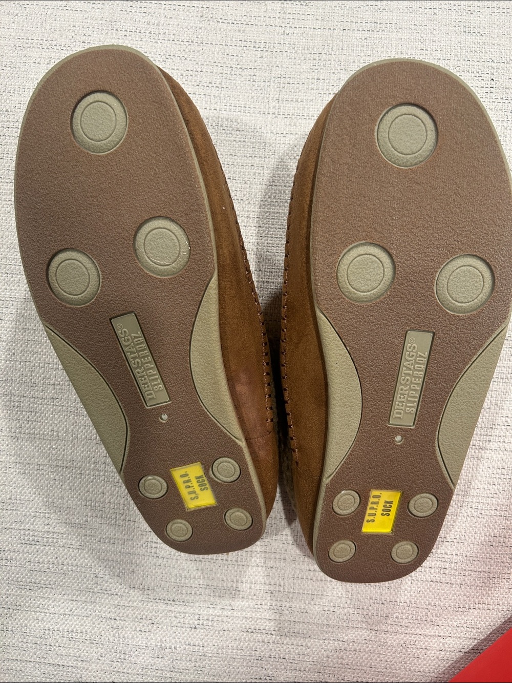 Men’s Chestnut Suede Slip-On Slippers - Picture 3 of 5